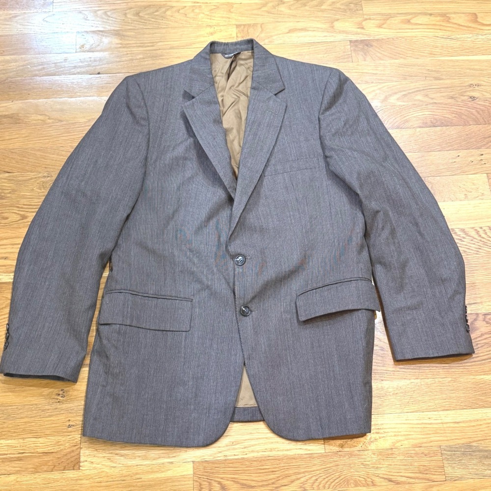 Vintage Botany 500 AJ August Menswear Brown Textured Blazer Sport Coat 42R‎
